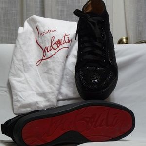 Louboutin Swarovski Crystal High Tops